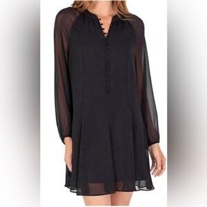 JOIE- Black Limited Edition Balloon Sleeve Mini Cocktail Dress.